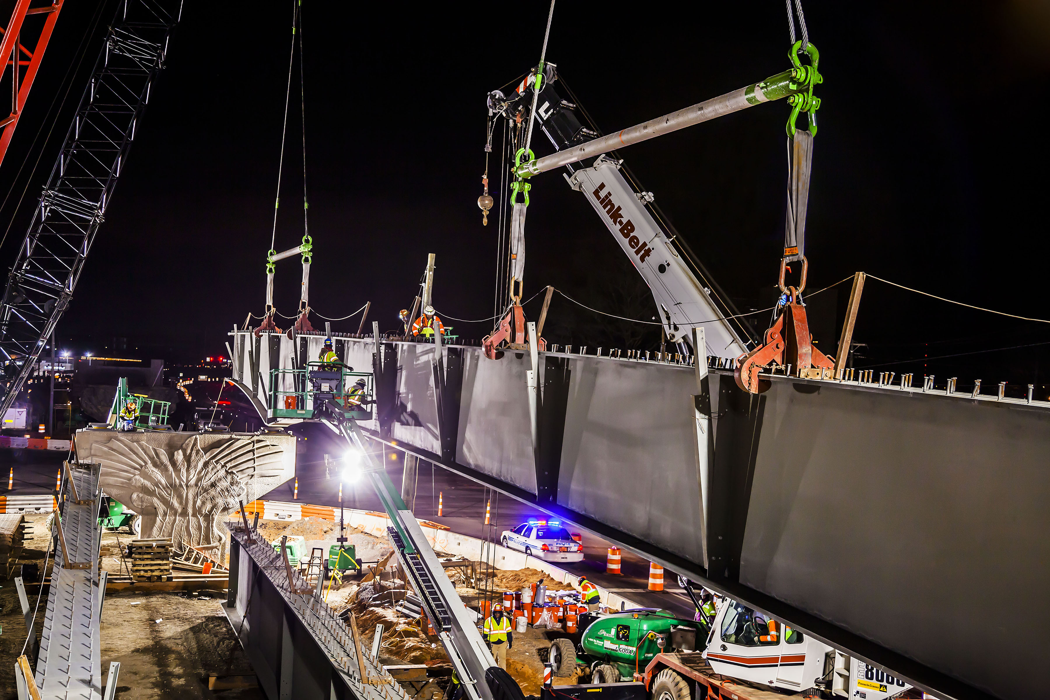 Construction at the North Brevard light rail. 